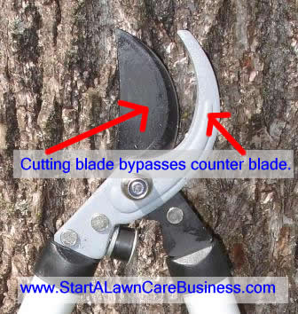 bypass lopper blades, cutting and counter