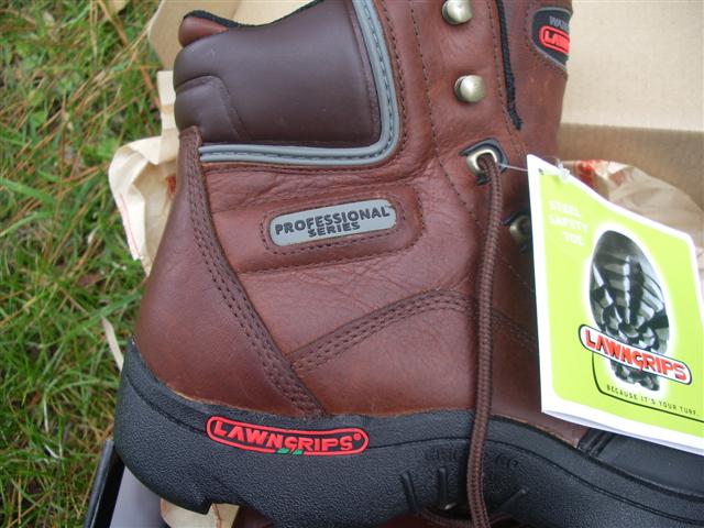 Professional lawn care work boots