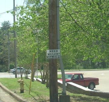 lawn care advertising sign