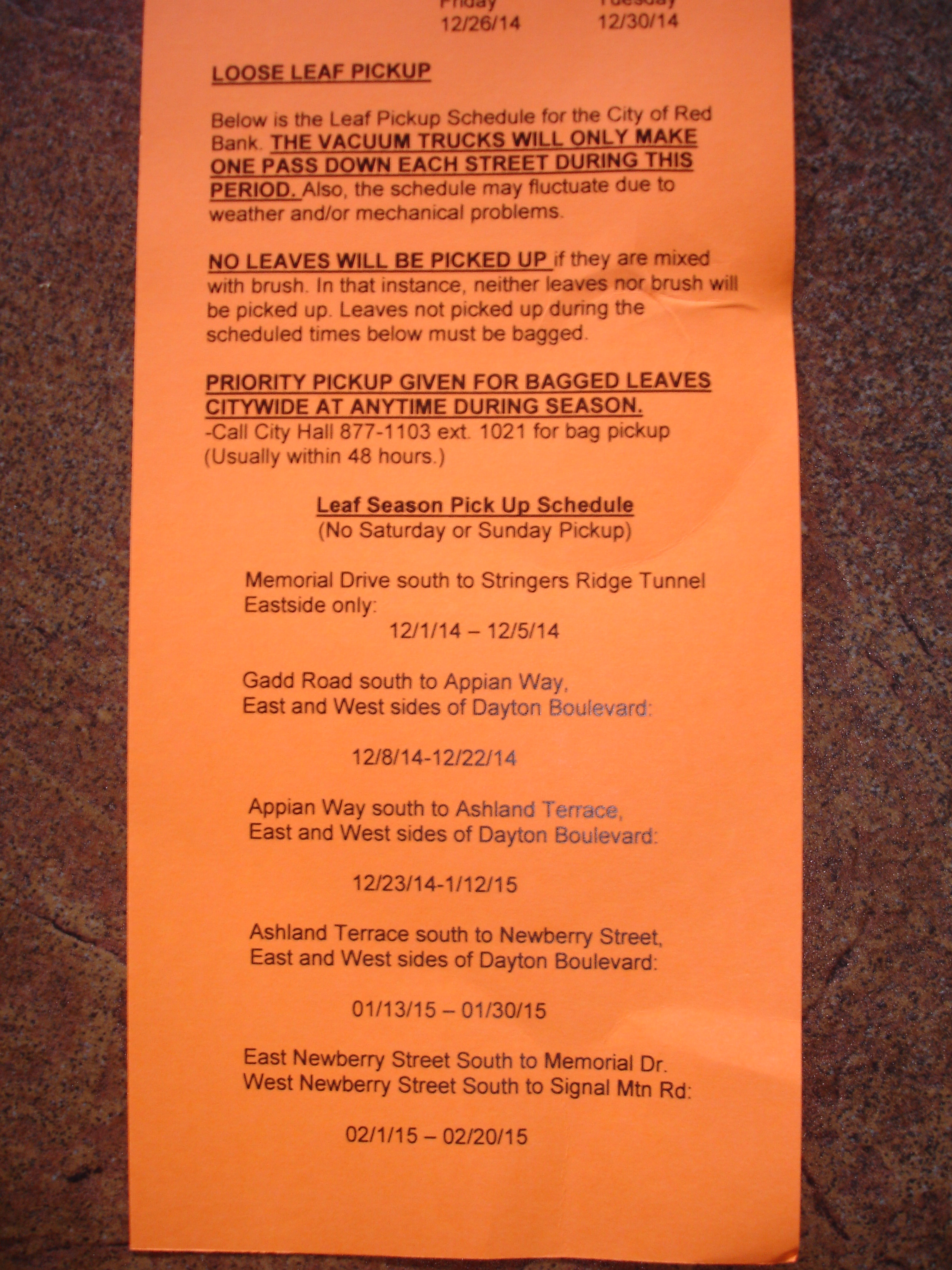 Cuyahoga Falls Leaf Pickup 2025 Schedule